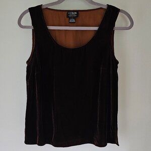 Women's Citron Santa Monica Collection Crushed Velvet Tank Top, XS/S